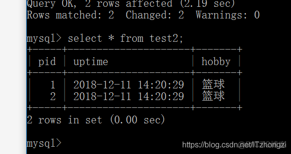 mysql将今日各部门的数据更新到各部门历史数据表 mysql更新时间为当前时间_自动更新_04