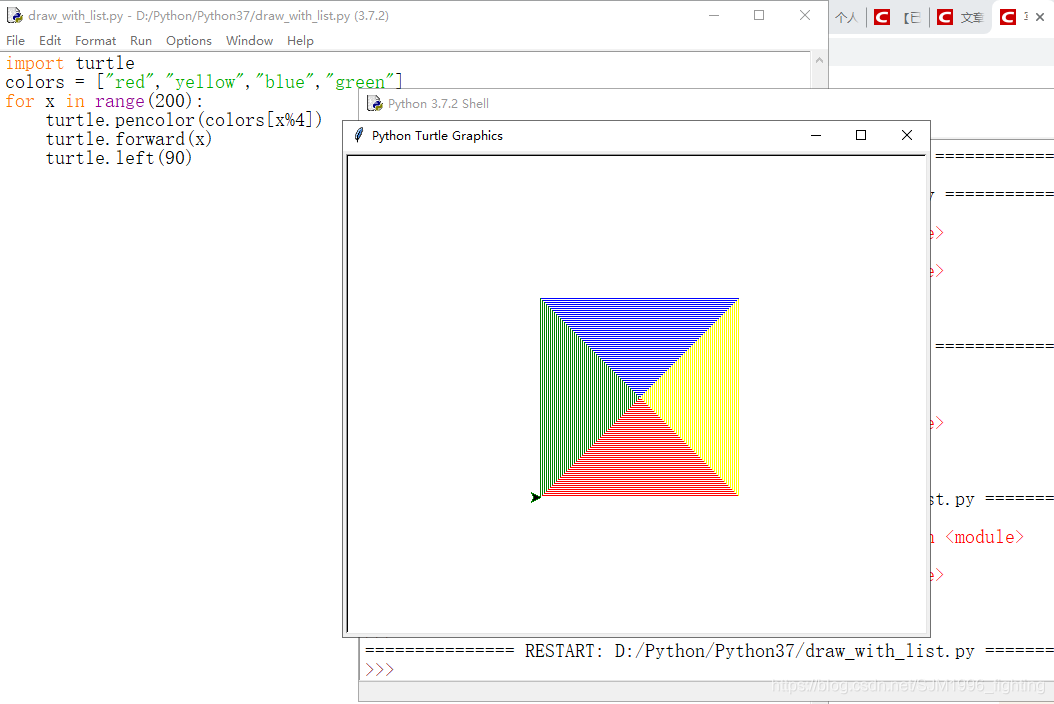 python 中 turtle 画完后如何不退出 为什么python turtle画不了图_编辑器_03