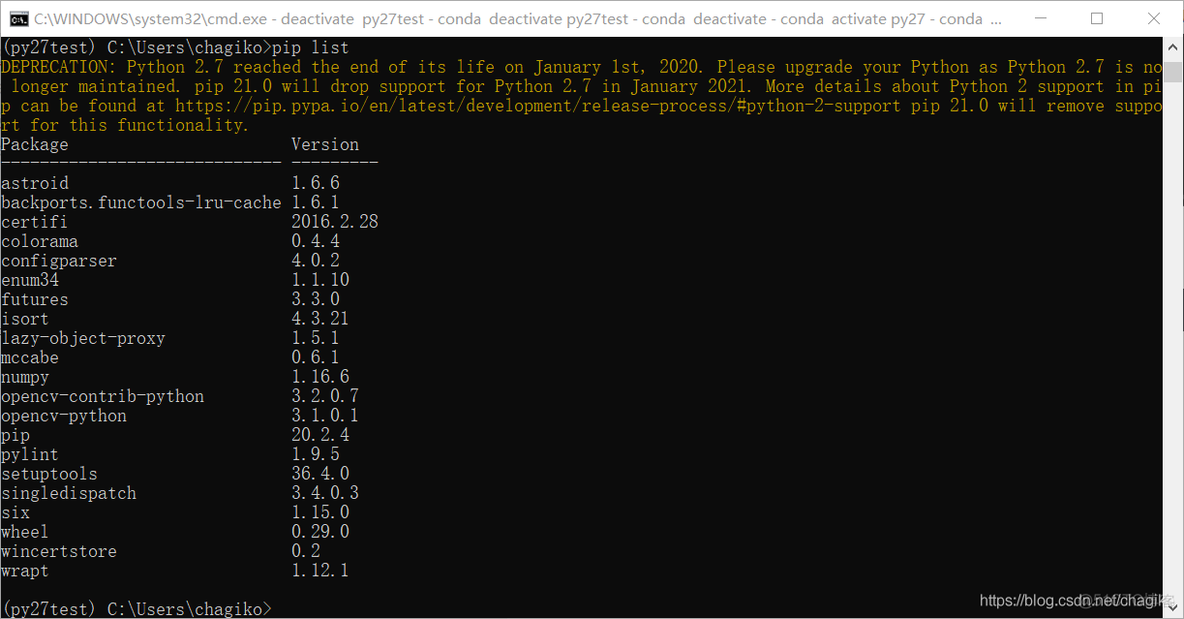 conda安装指定版本python conda安装python2.7_opencv_07