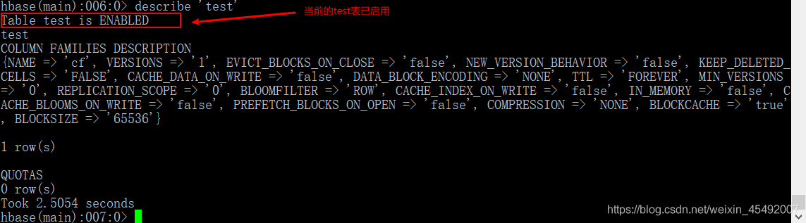 hbase 如何判断是否启动 hbase中查看表状态是否启用_Shell_06