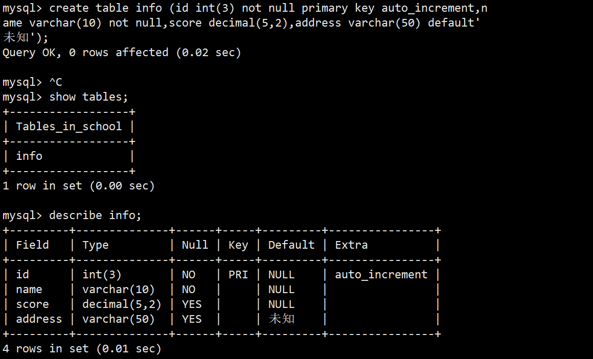 mysql数据库用法 mysql 使用数据库_表名_06