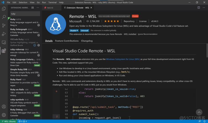 vscode python import 后 蓝色 绿色 vscode wsl python_Ubuntu_04