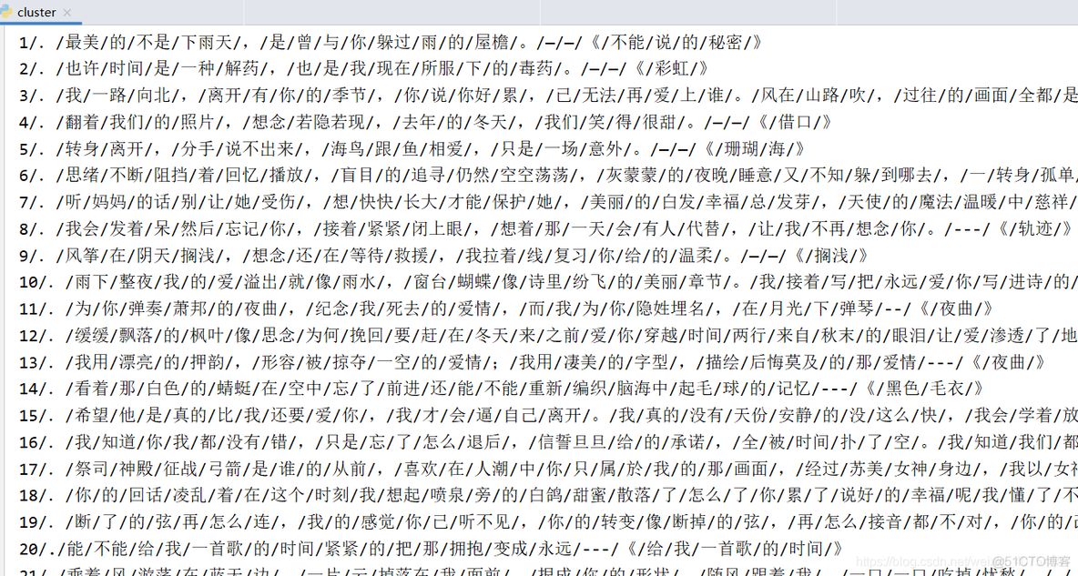 短文本聚类 python python文本聚类例子_短文本聚类 python_03