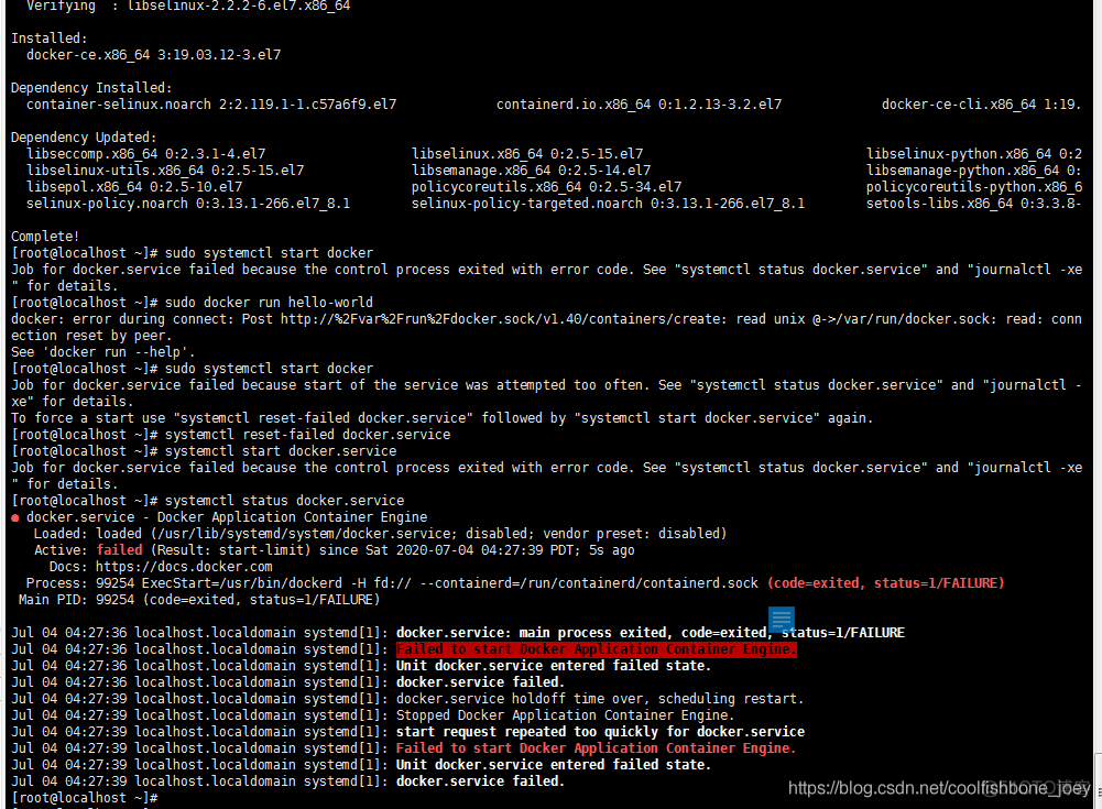 docker 启动 sqlite Docker 启动失败_docker 启动 sqlite