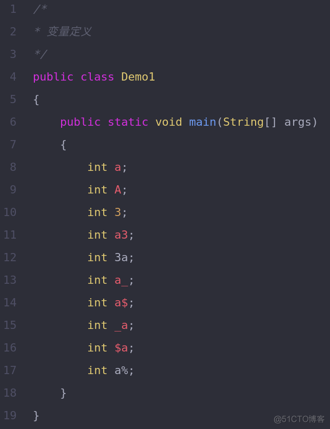 java定义interface Java定义变量_java_02