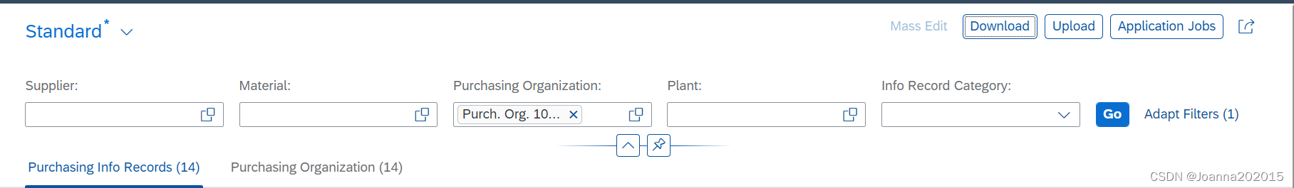 SAP S4HANA 采购信息记录批量更新_PIR_04