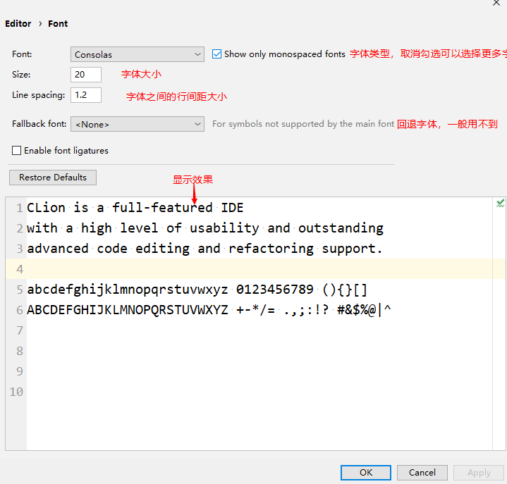 java Graphics 字间距 java如何调节字体_Code_16