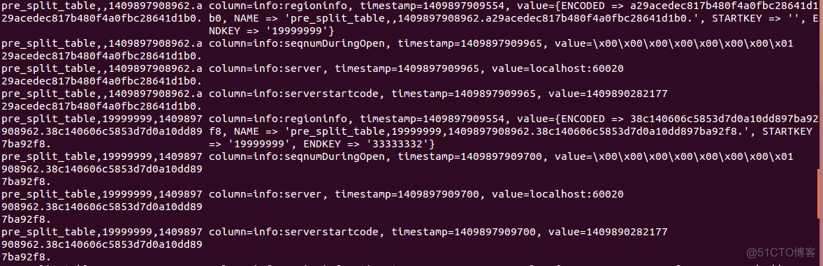 hbase region分布 hbase region split_shell