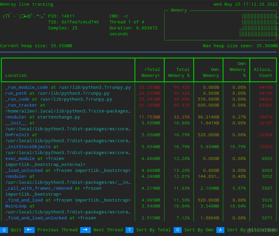 python 查看内存泄漏 python 内存泄漏分析工具_软件测试_05