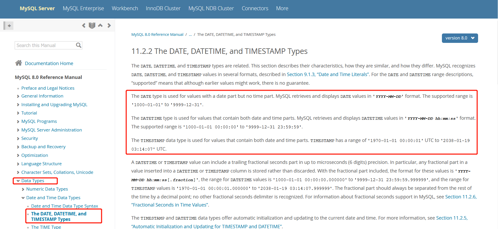 mysql数据库只存储当天日期 mysql只保存年月_DATE、TIME、YEAR