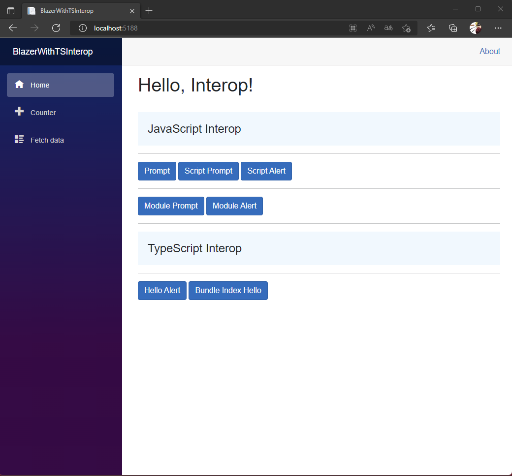 blazor如何使用JavaScript blazor javascript_Interop_21