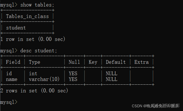 mysql 常用命令 mysql常用命令查看表_mysql 常用命令_10