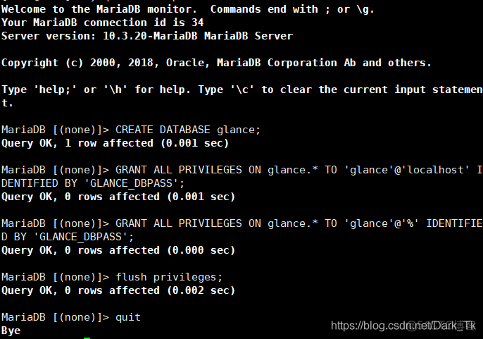 OpenStack常见故障 openstack glance_数据库_03