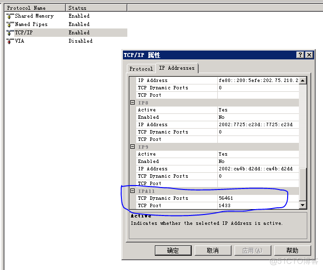 SQL server 无法打开连接对话框 sql无法打开新连接_TCP_04