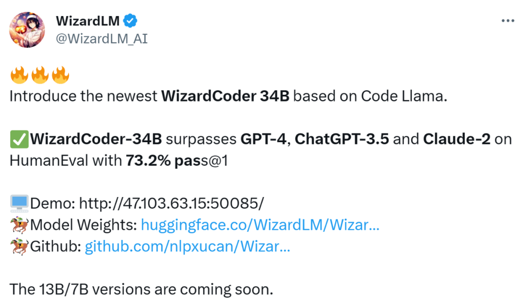 代码大模型神仙打架，WizardCoder发布新模型，超越最新GPT-4以外所有闭/开源模型_Python_03