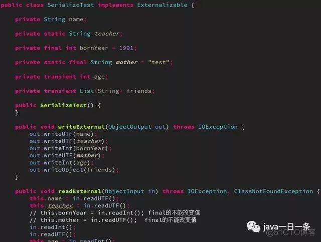 java 序列化 serialVersionUID 继承 java实现序列化方式_成员变量_03