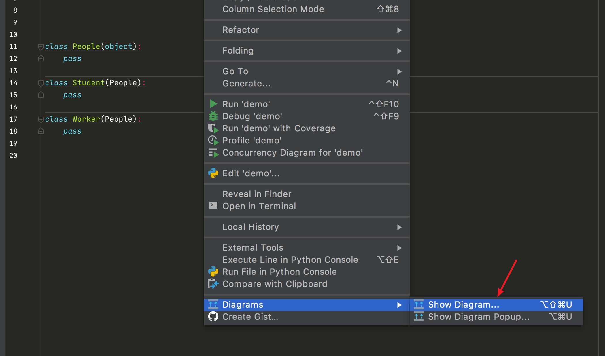 逐行运行 python IDE pycharm逐行执行_快捷键_173