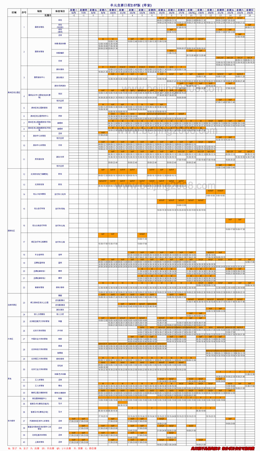 08北京奥运会详细赛程提前公布_系统