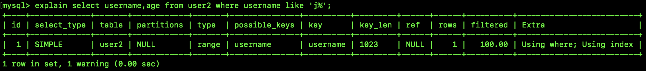 mysql 加like 右相似没有调用索引 mysql like不走索引_mysql_02