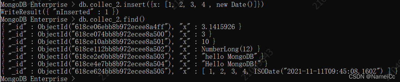 mongodb 存储空间 mongodb存储数据格式_JSON_04