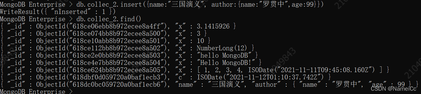 mongodb 存储空间 mongodb存储数据格式_数据库_06