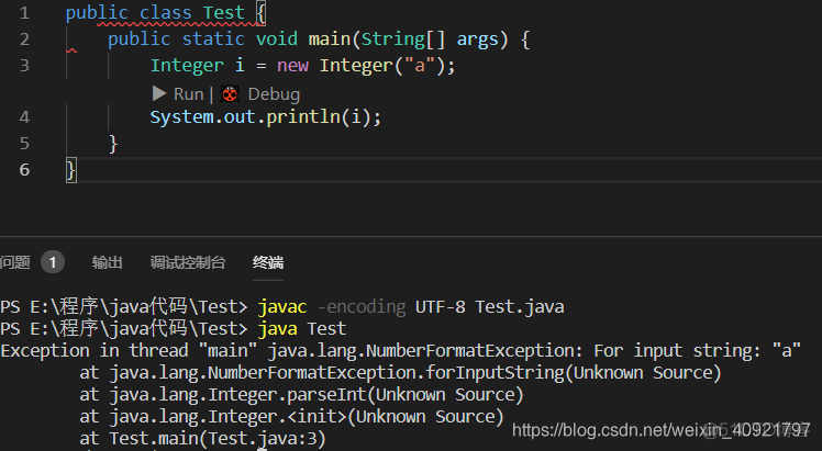 Java 异常 无法运行 java运行时的异常_java_05