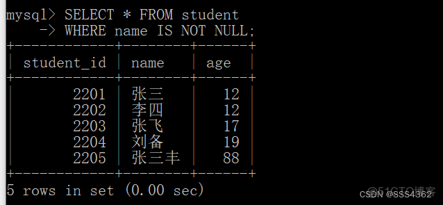 MySQL查询字段顺序 mysql查询字段内容_DQL_13