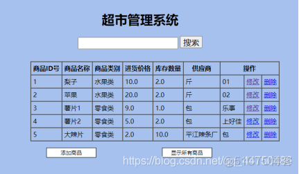 javagui超市管理系统 java超市管理系统实验报告_java_09