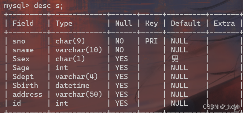 mysql性别字段类型 mysql性别默认值为男_学习_16