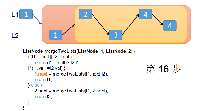 java 合并两个bean java 合并两个有序链表_递归_18