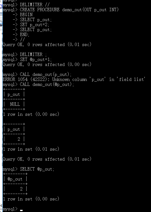 MYSQL存储过程 执行动态SQL mysql执行存储过程语句_MYSQL存储过程 执行动态SQL_05