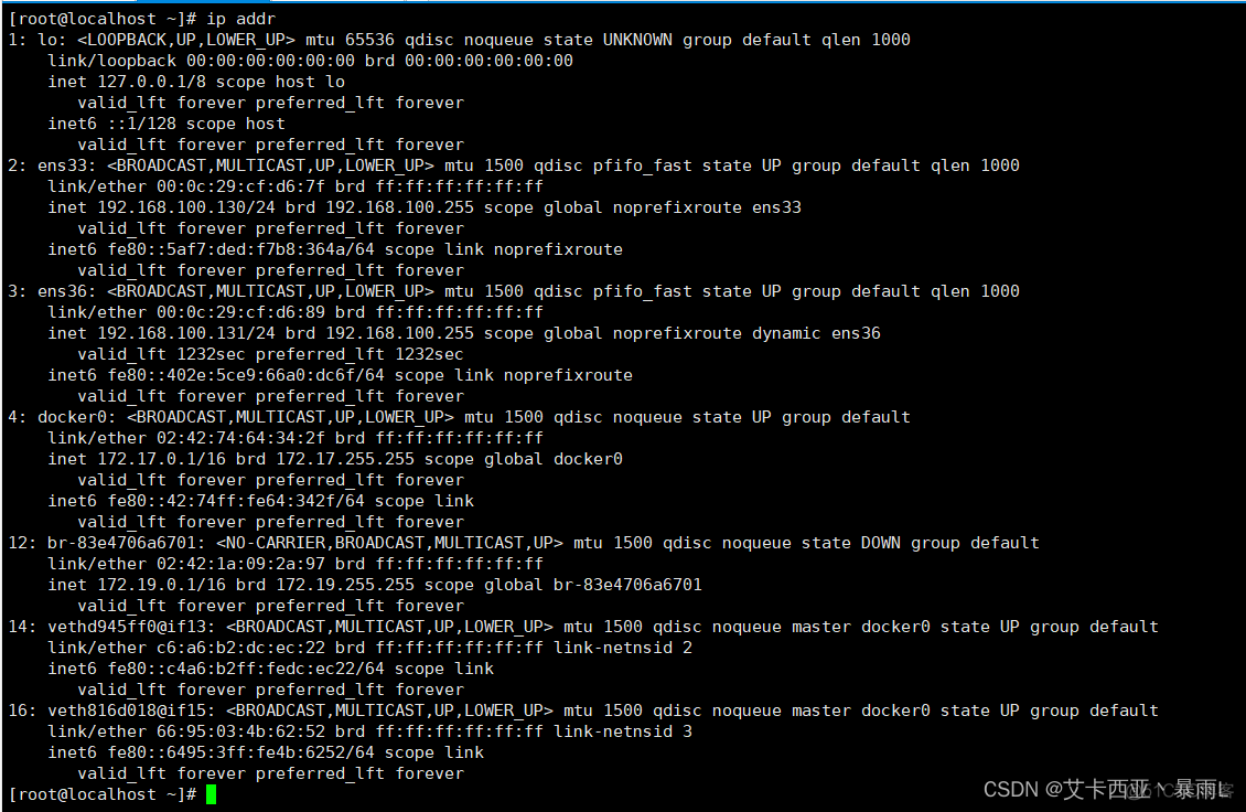 linux中的docker的虚拟网卡如何关闭 删除docker虚拟网卡_IP_32