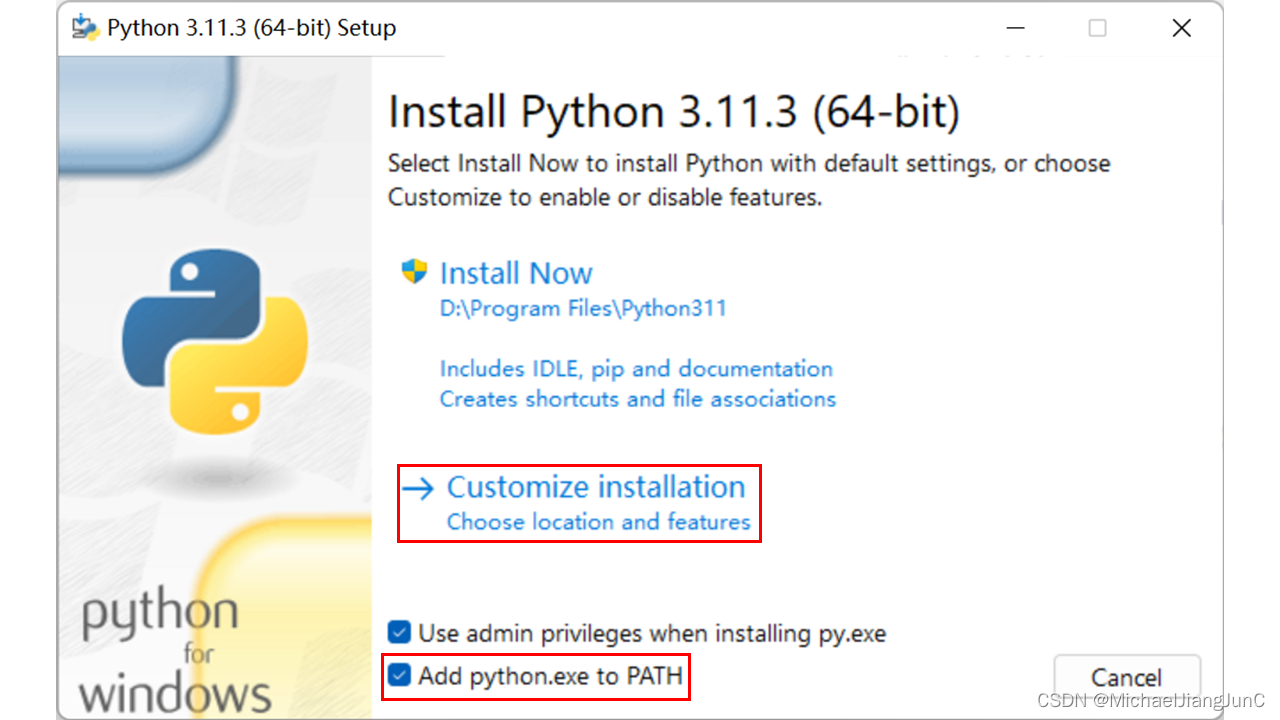 win10安装python 2 win10安装python3.11_python_03