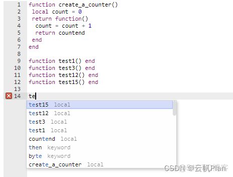 vue实现在线编辑器python vue 在线代码编辑器_lua_13