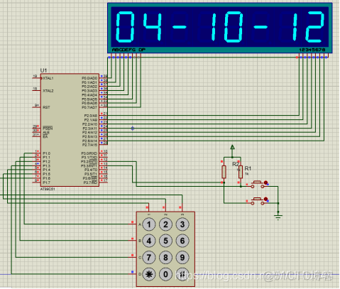 电子钟课程设计java 电子钟课程设计仿真_单片机_10
