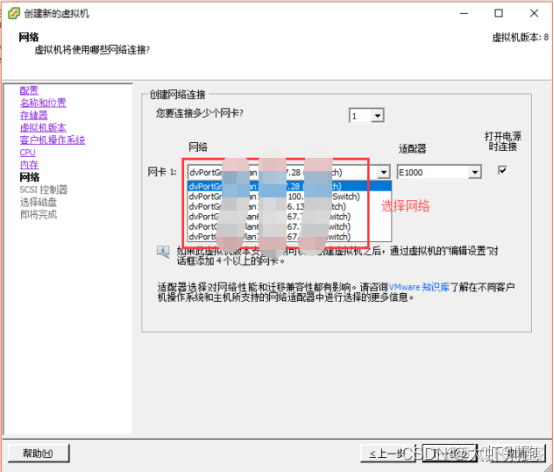 VMware vSphere Client创建虚拟机_选择网络_10