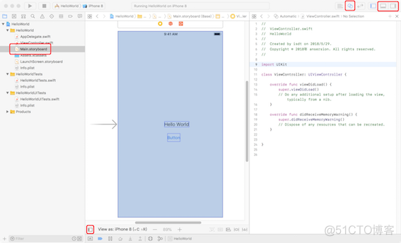 Xcode ios 显示状态栏 xcode界面介绍_swift_09