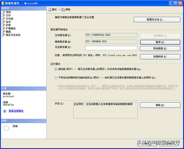 sql server 镜像 没有域 sqlserver镜像模式_数据库_26