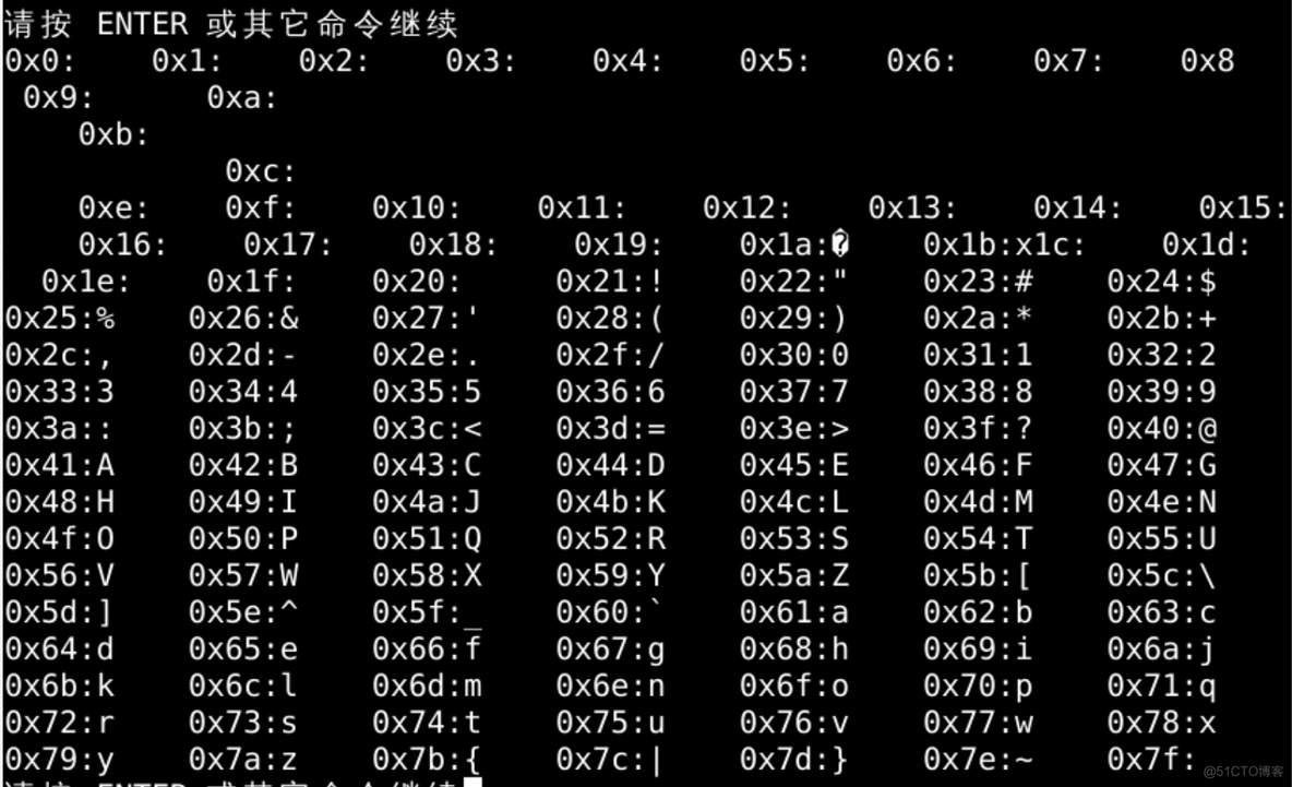 ASCII码排序 java ascii码排序python_十六进制_09