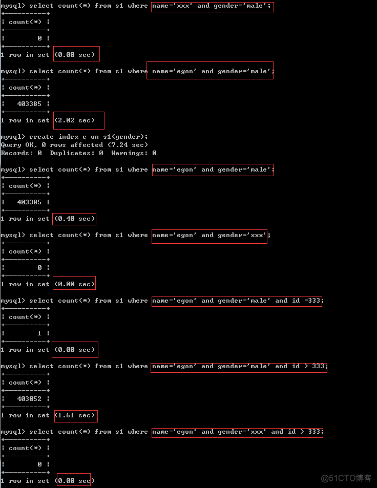 mysql 索引效率 string integer mysql索引速度_数据_28