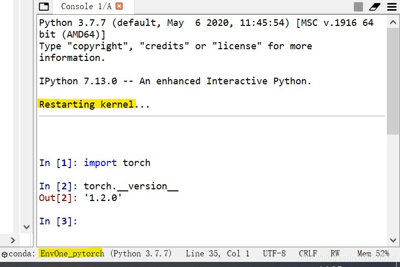 spyder 设置python版本 spyder配置pytorch_重新安装_11