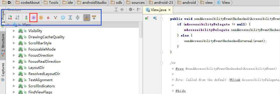 android studio 查看调用堆栈 android studio查看类结构_java_18