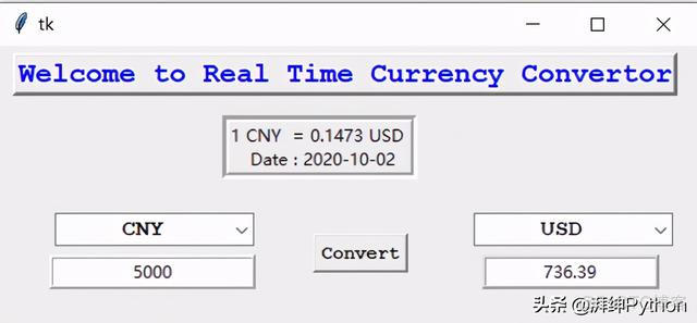 python货币转换代码format头歌 python货币转换怎么运行_ci_05