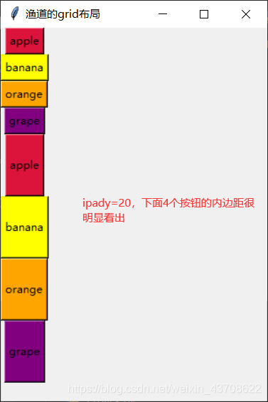 wtpython grid样式 tkinter中grid_tkinter_13