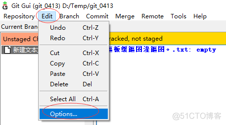 Git GUI 中文文件名乱码_文件名乱码_02