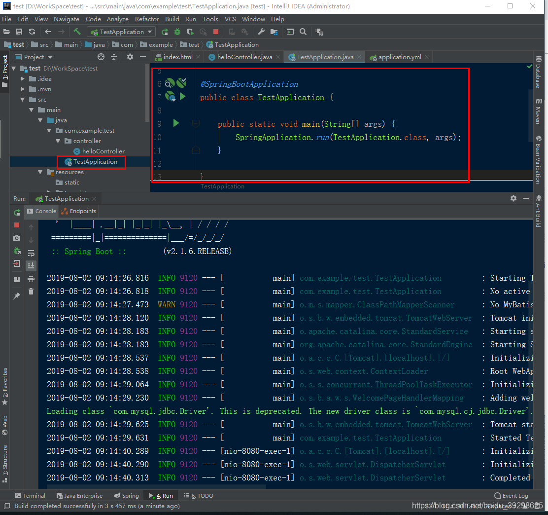 IDEA Mysql springBoot 项目创建 idea创建springboot项目步骤_Web_14