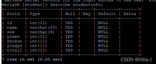 mysql 学生成绩表设计 mysql创建一个学生成绩表_数据库_02