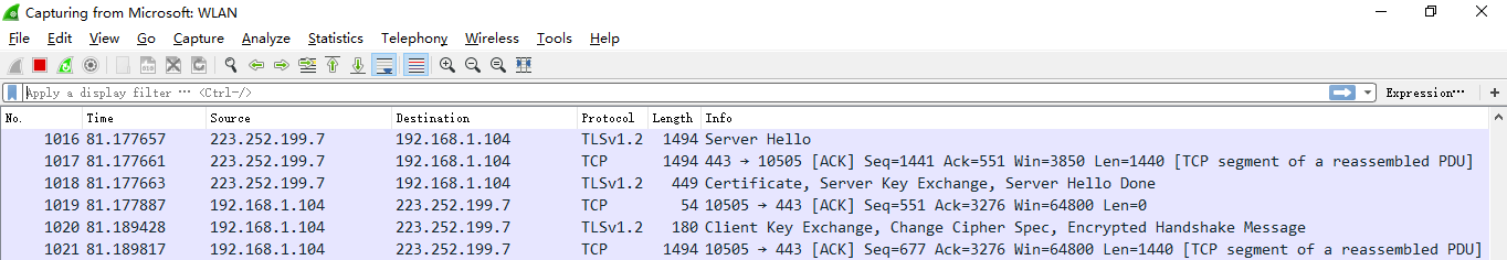 Wireshark​​抓包软件的过程与分析_数据_03