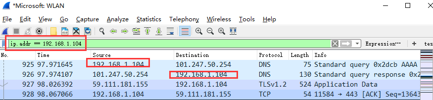 Wireshark​​抓包软件的过程与分析_数据_18