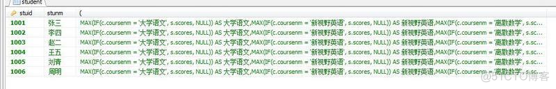 mysql查询动态表格 mysql动态列查询_sql_04